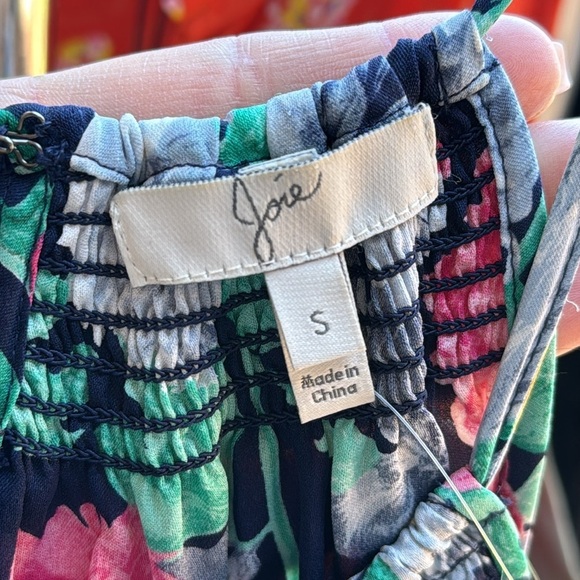 Joie Women's Multicolor Floral Flowy 100% Silk Halter Neck Top Size Small - Picture 5 of 6